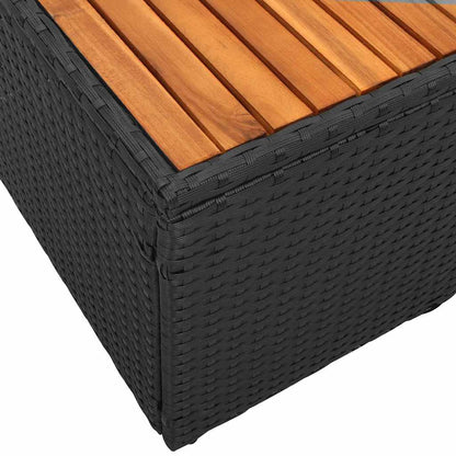 Gartensofa Schwarz 184 x 62 x 85cm Poly-Rattan