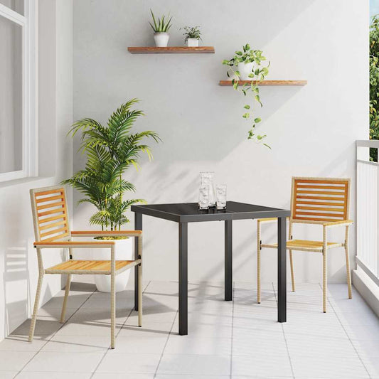 Garten Stapelstühle 2 pcs Braun, Beige
