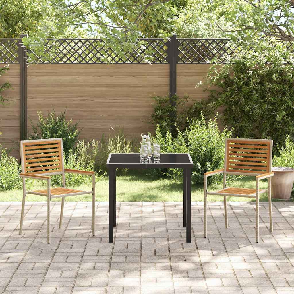 Garten Stapelstühle 2 pcs Braun, Beige
