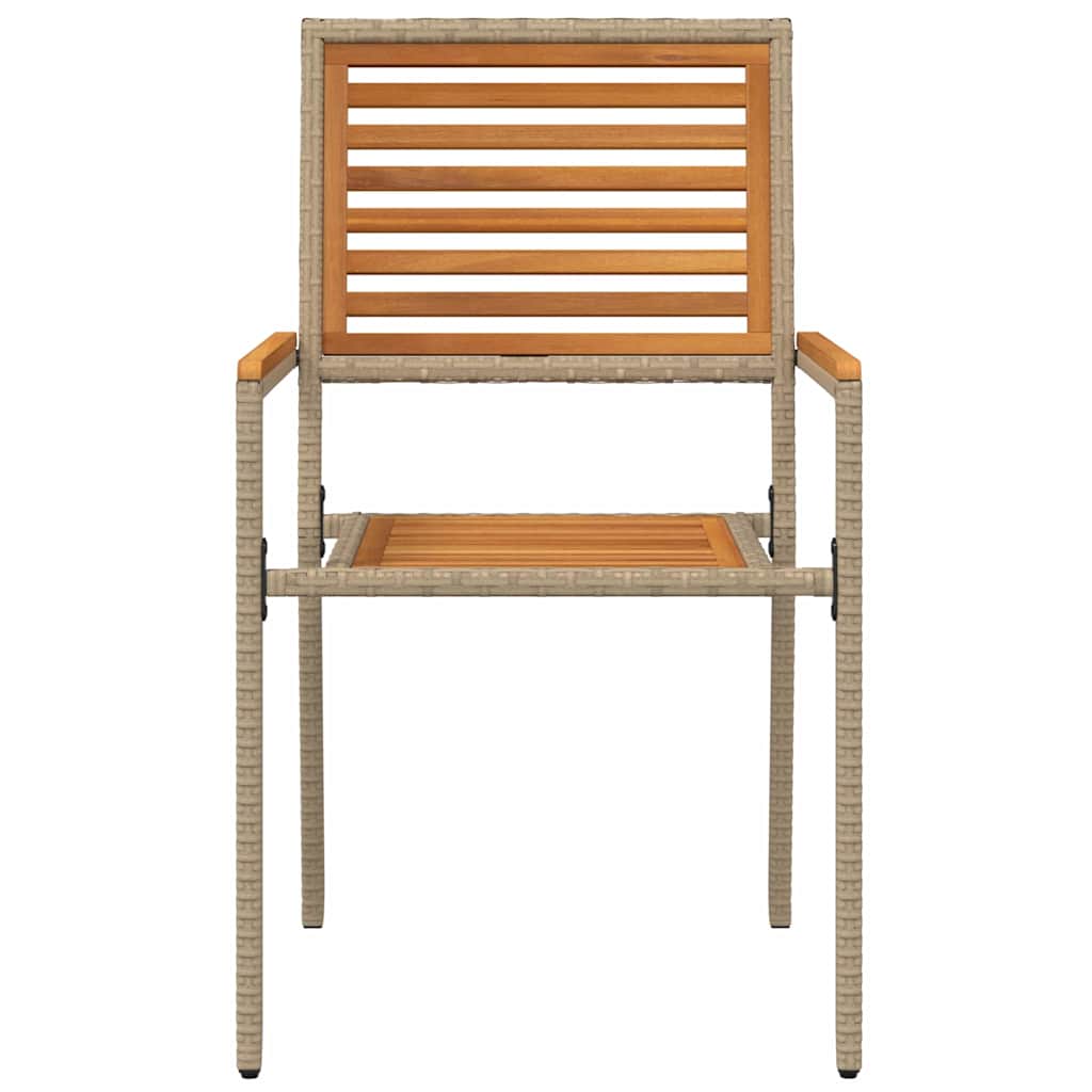 Garten Stapelstühle 2 pcs Braun, Beige
