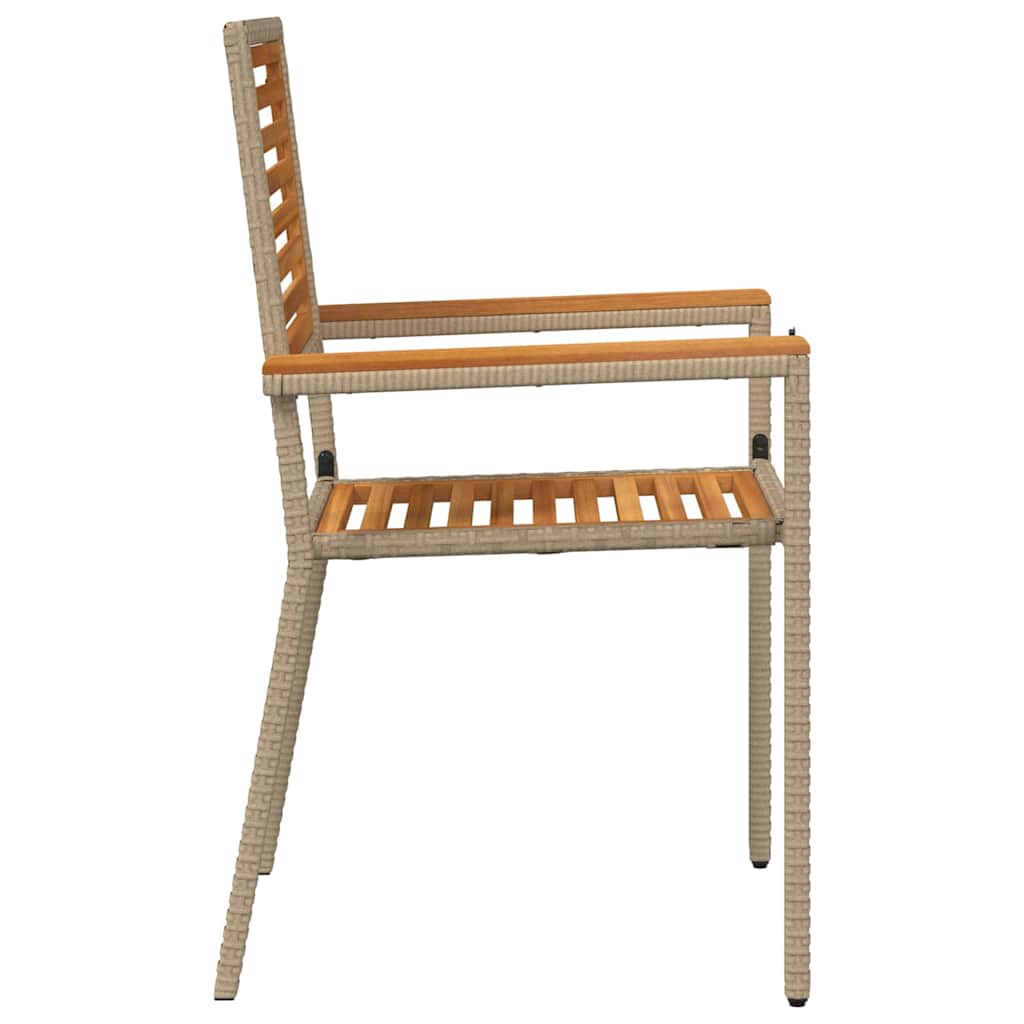 Garten Stapelstühle 2 pcs Braun, Beige