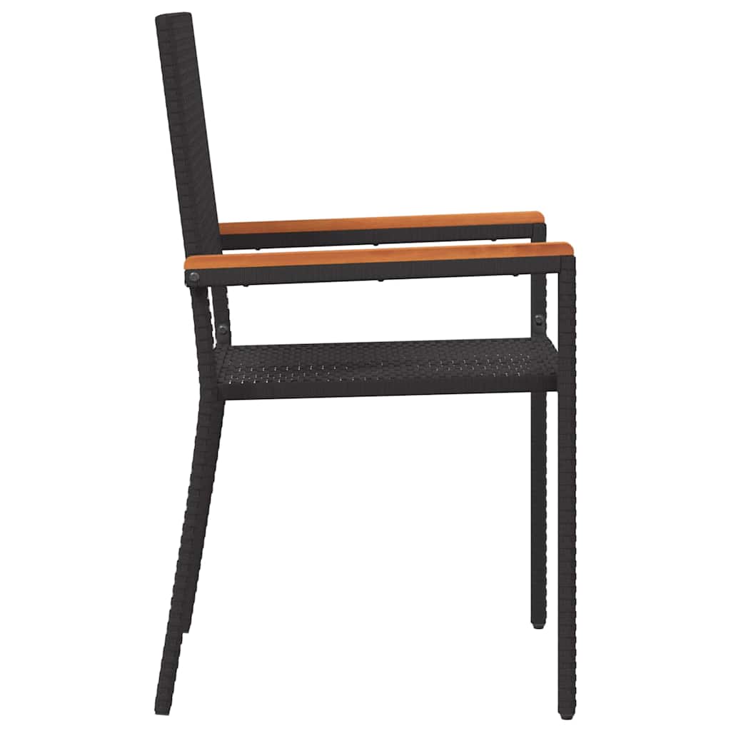 Garten Stapelstühle 2 pcs Schwarz, Braun