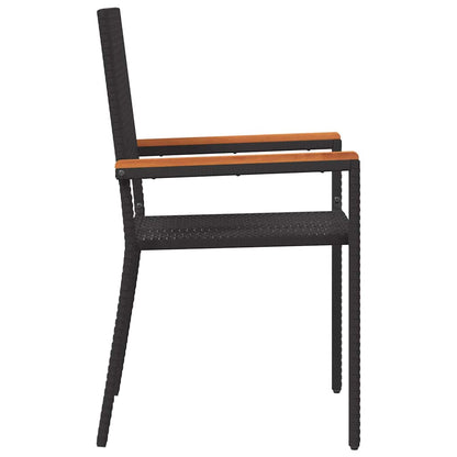 Garten Stapelstühle 2 pcs Schwarz, Braun