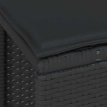 Garten Essgruppe Schwarz Poly Rattan