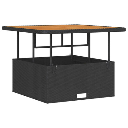 Garten Essgruppe Schwarz Poly Rattan