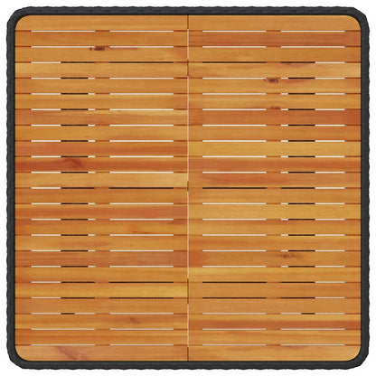 Garten Essgruppe Schwarz Poly Rattan