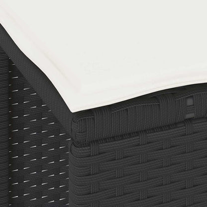 Garten Essgruppe Schwarz Poly Rattan