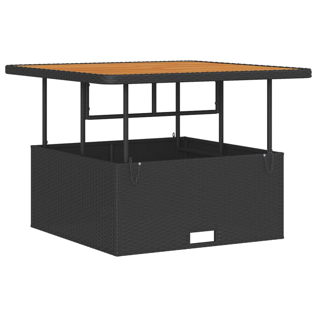 Garten Essgruppe Schwarz Poly Rattan