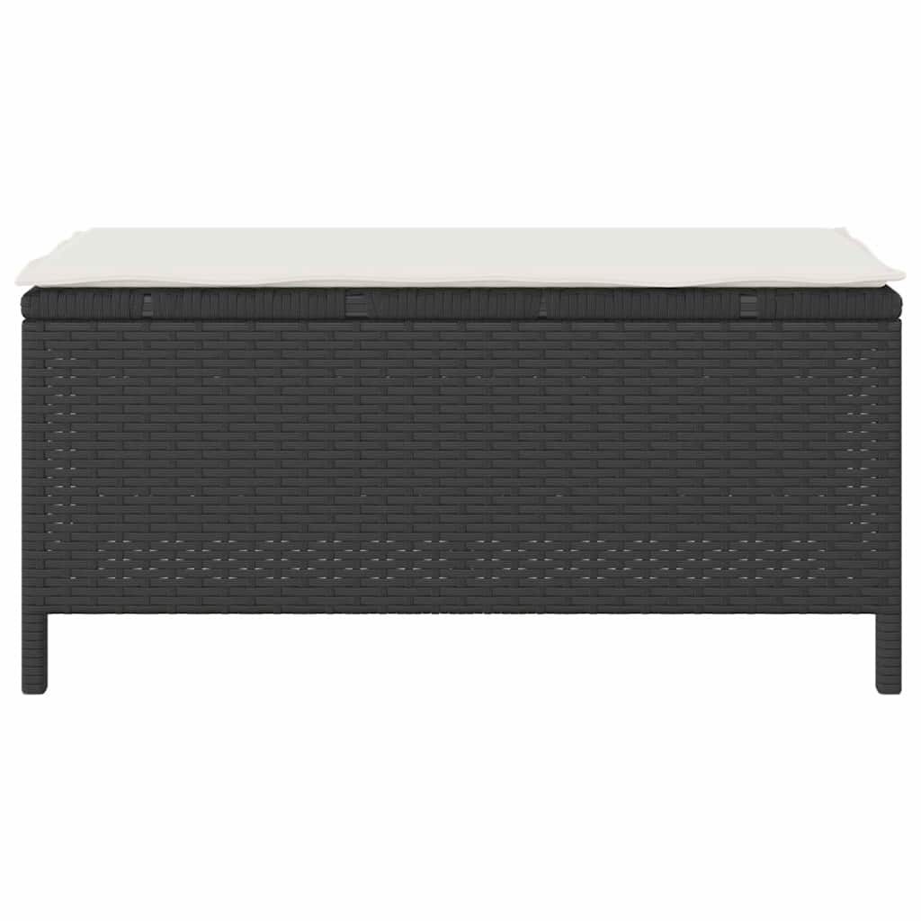 Garten Essgruppe Schwarz Poly Rattan