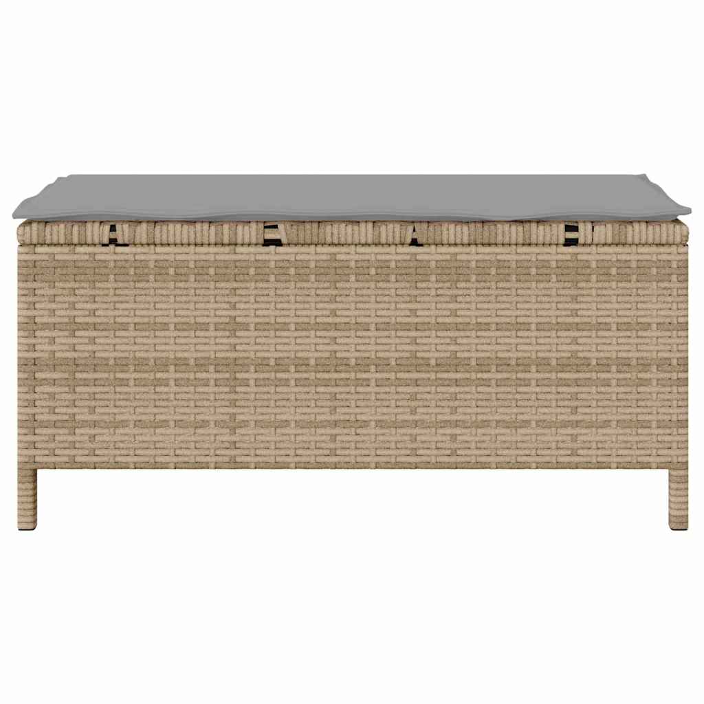 Garten Essgruppe Beige Poly Rattan