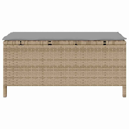 Garten Essgruppe Beige Poly Rattan