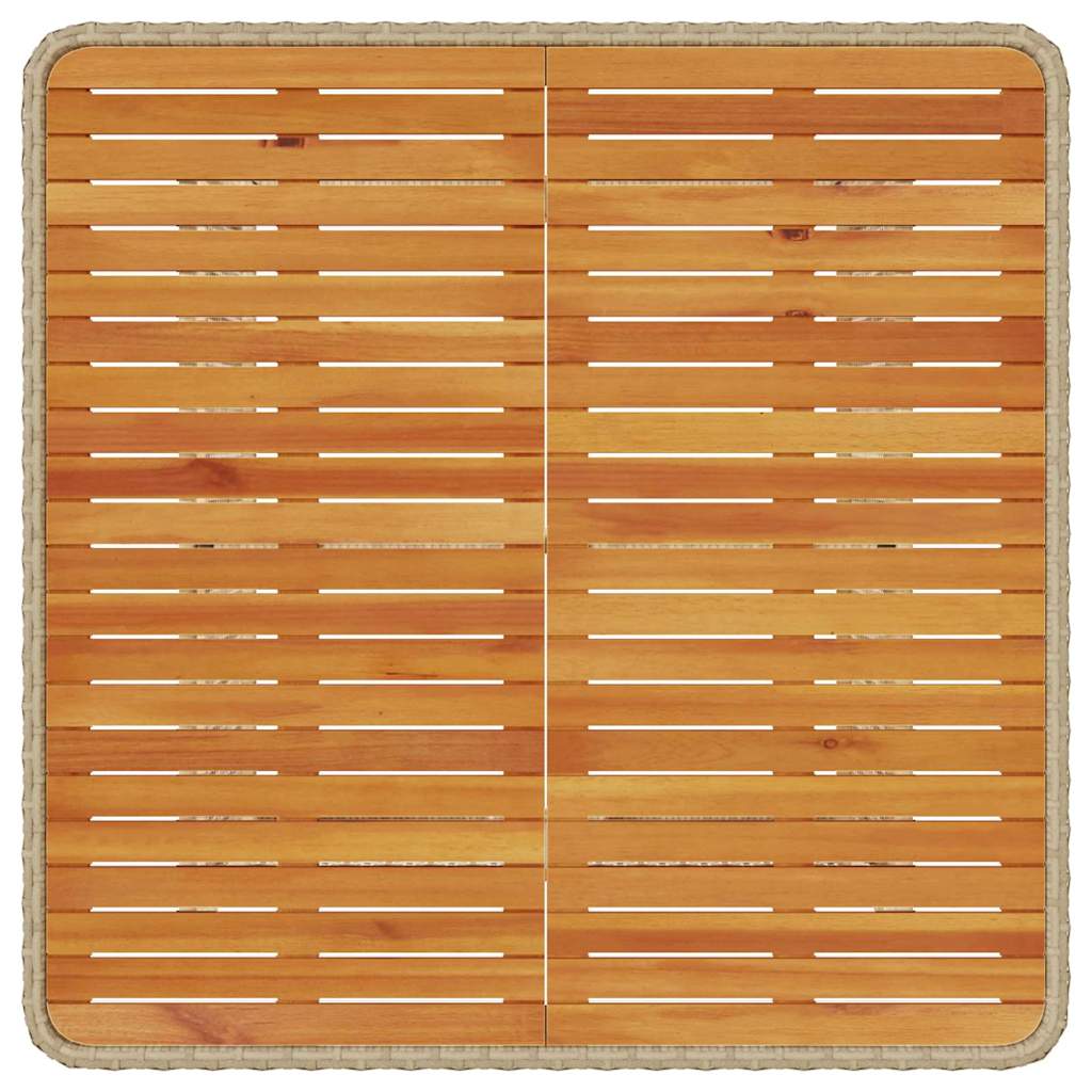 Garten Essgruppe Beige Poly Rattan