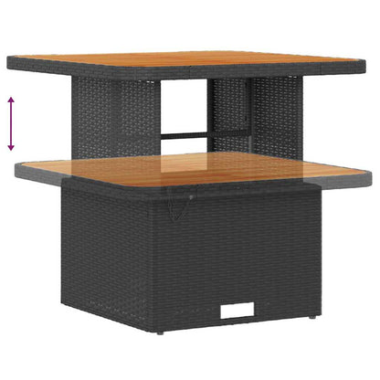 Garten Essgruppe Schwarz Poly Rattan