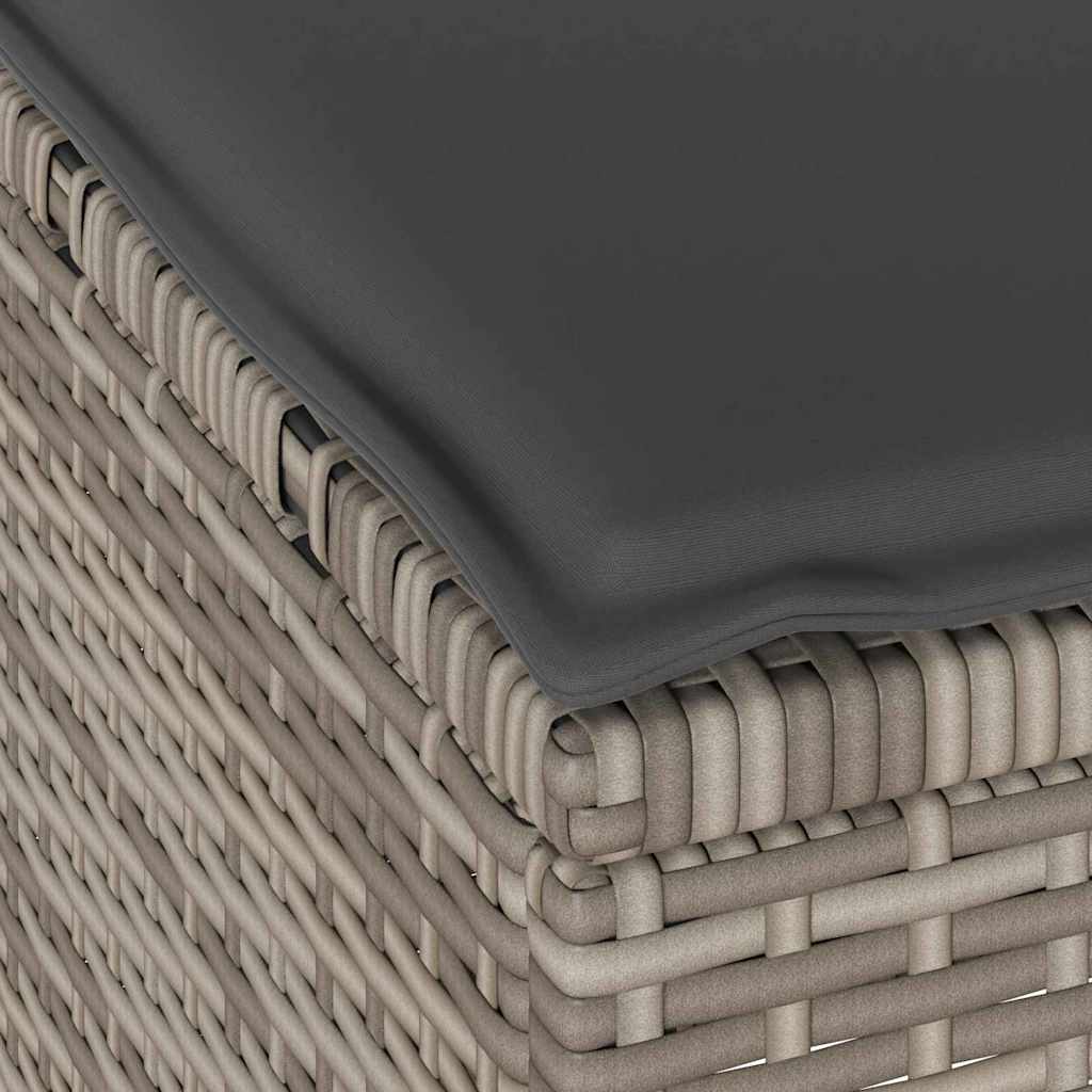 Garten Essgruppe Grau Poly Rattan