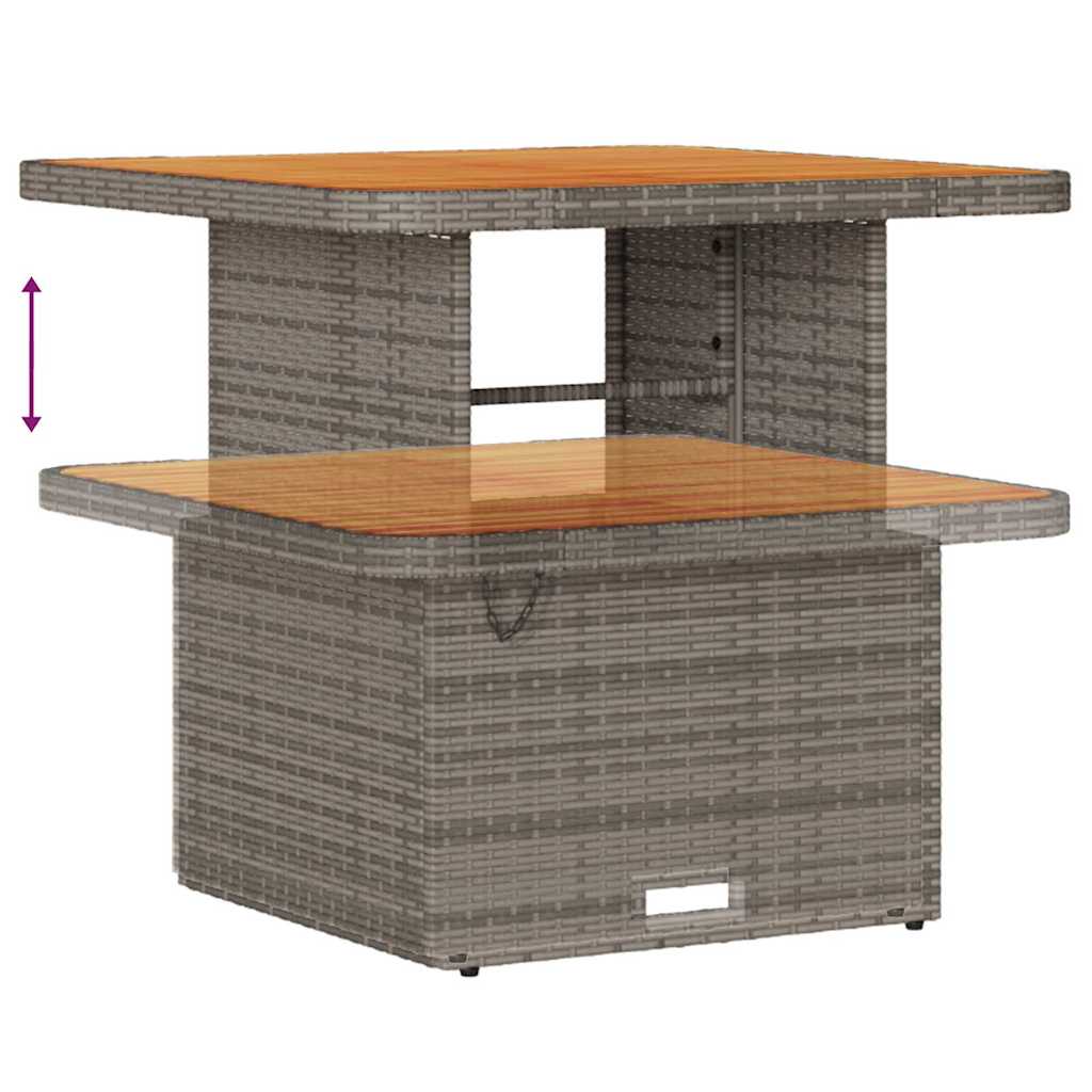 Garten Essgruppe Grau Poly Rattan