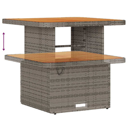 Garten Essgruppe Grau Poly Rattan