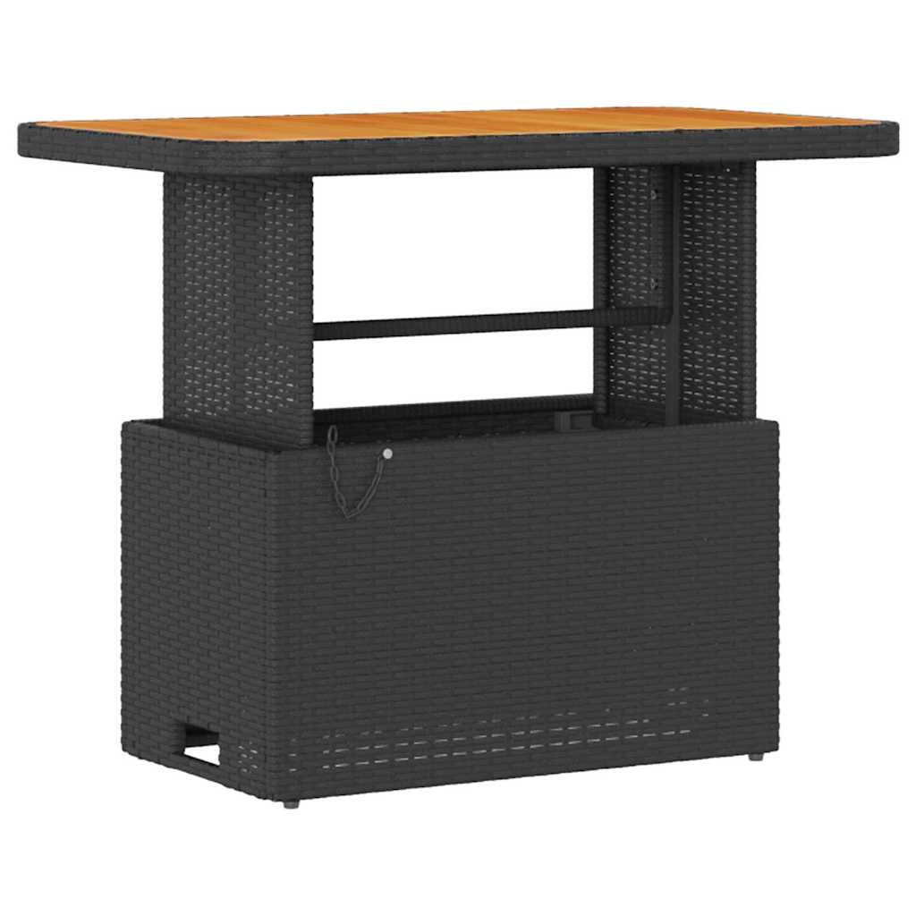 Garten Essgruppe Schwarz Poly Rattan