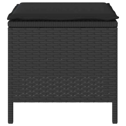 Garten Essgruppe Schwarz Poly Rattan