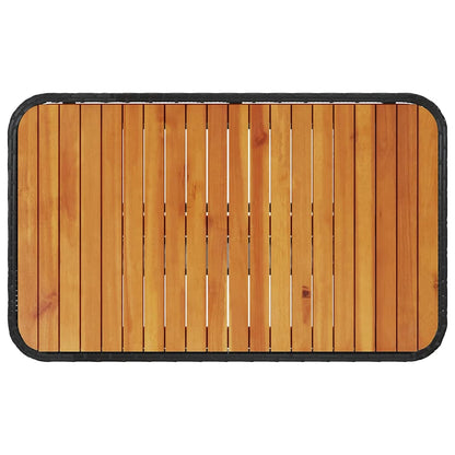 Garten Essgruppe Schwarz Poly Rattan