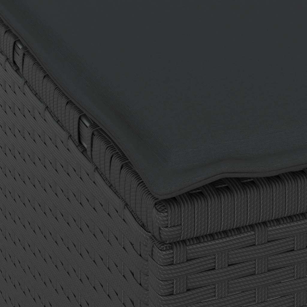 Garten Essgruppe Schwarz Poly Rattan