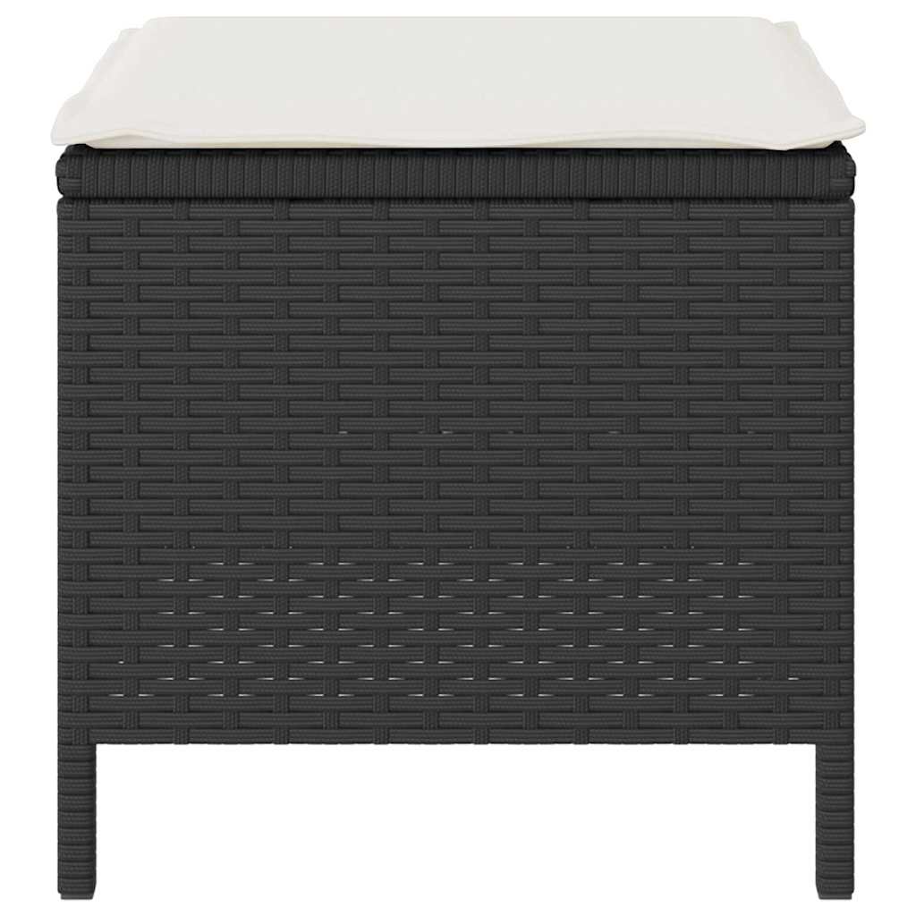 Garten Essgruppe Schwarz Poly Rattan