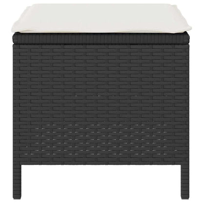 Garten Essgruppe Schwarz Poly Rattan