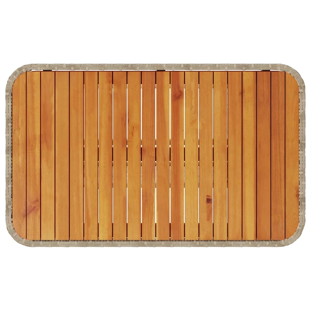 Garten Essgruppe Beige Poly Rattan