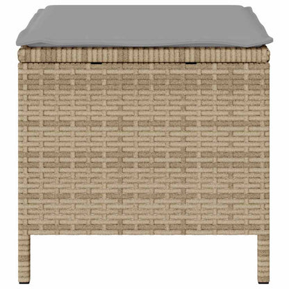 Garten Essgruppe Beige Poly Rattan