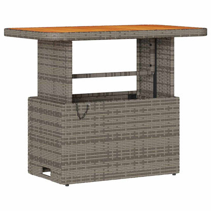 Garten Essgruppe Grau Poly Rattan