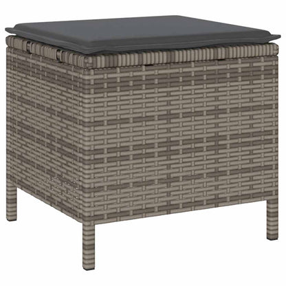 Garten Essgruppe Grau Poly Rattan