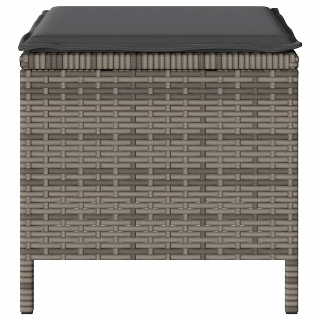 Garten Essgruppe Grau Poly Rattan