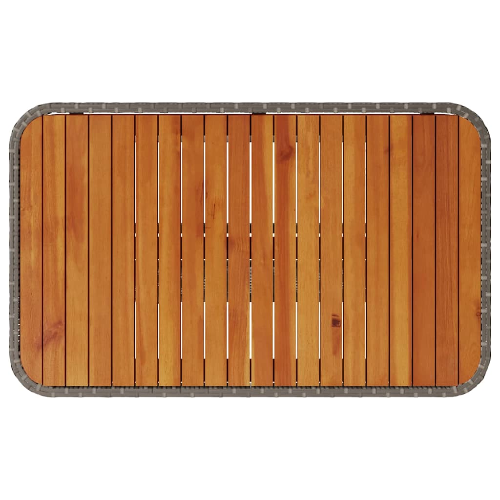 Garten Essgruppe Grau Poly Rattan