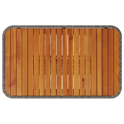 Garten Essgruppe Grau Poly Rattan