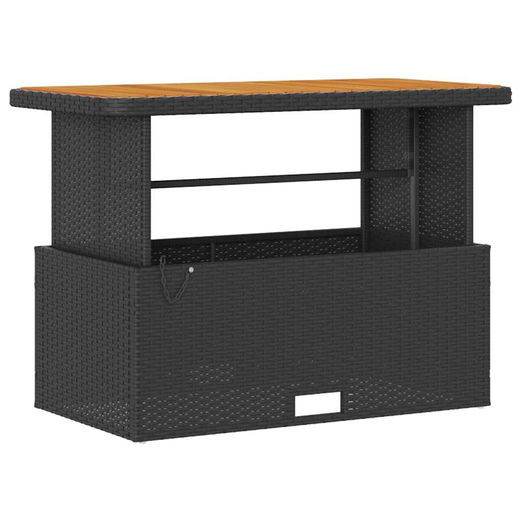 Garten Essgruppe Schwarz Poly Rattan