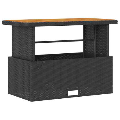 Garten Essgruppe Schwarz Poly Rattan