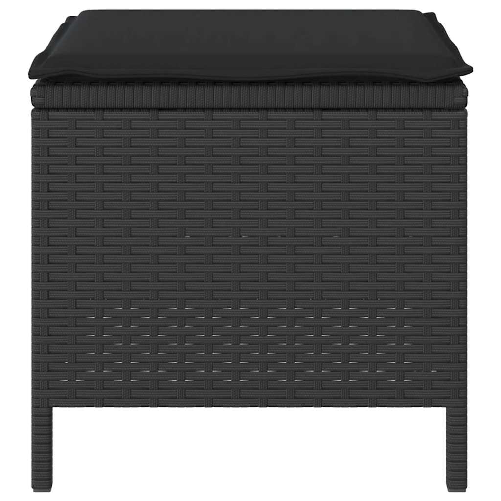 Garten Essgruppe Schwarz Poly Rattan