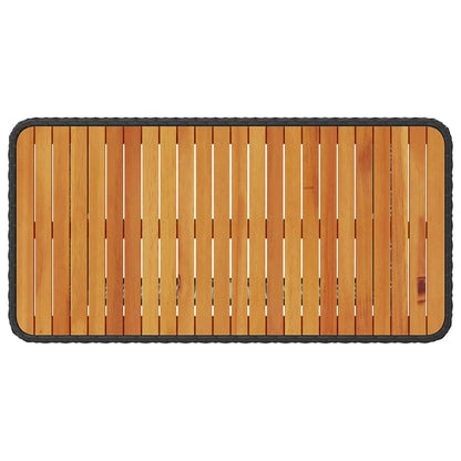 Garten Essgruppe Schwarz Poly Rattan