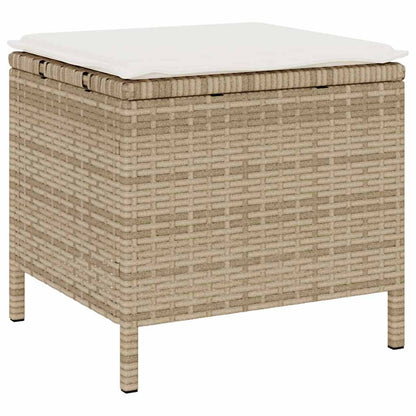 Garten Essgruppe Beige Poly Rattan