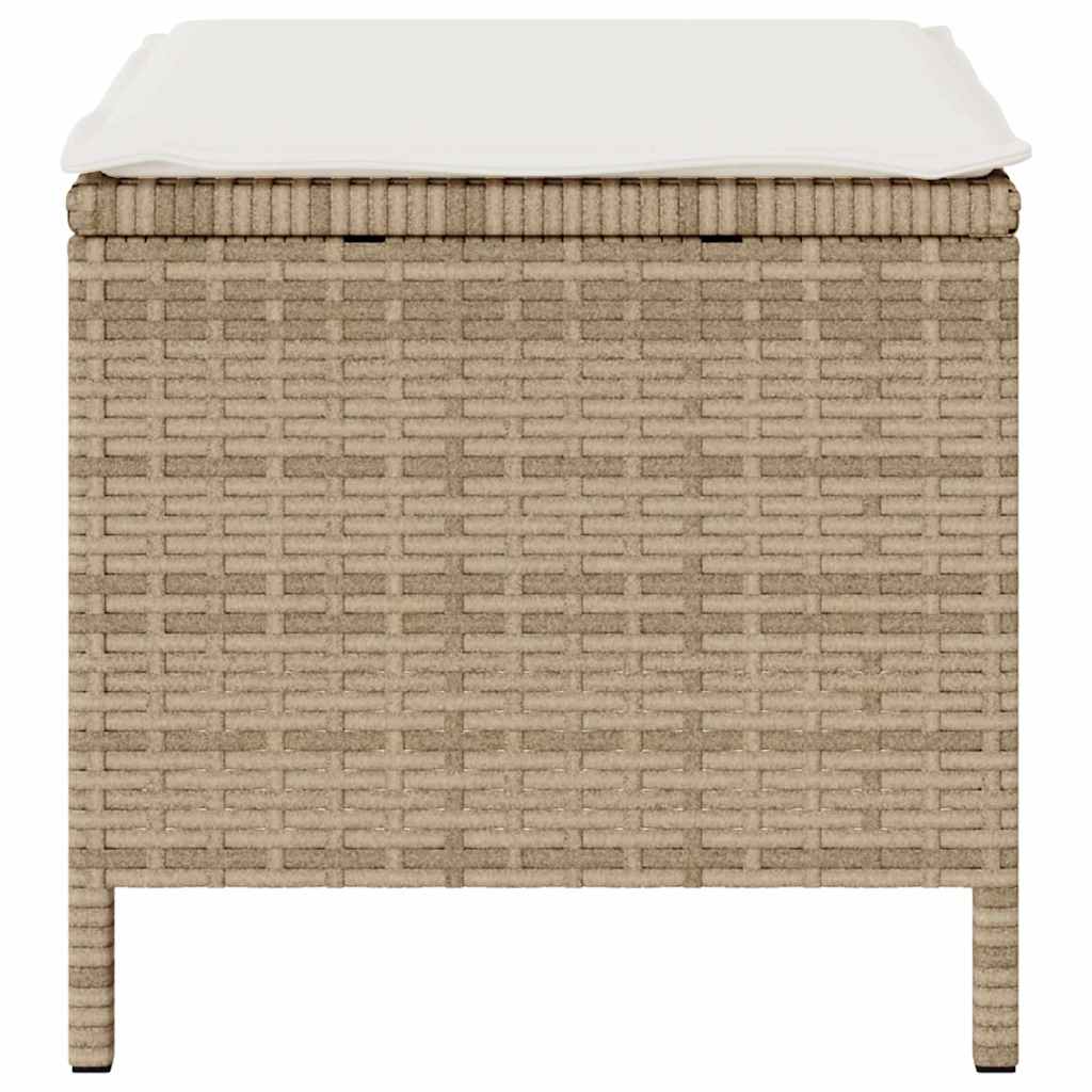 Garten Essgruppe Beige Poly Rattan