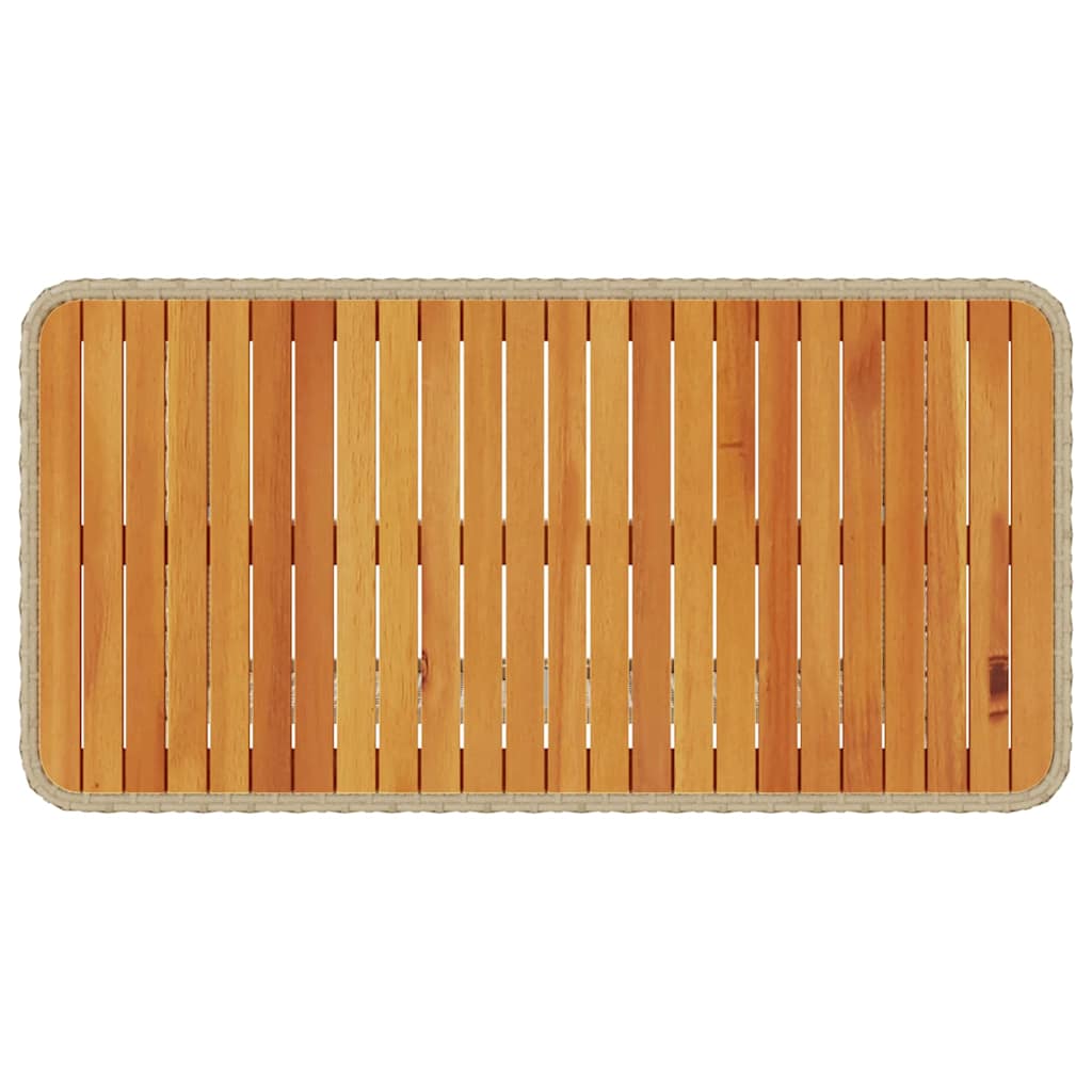 Garten Essgruppe Beige Poly Rattan