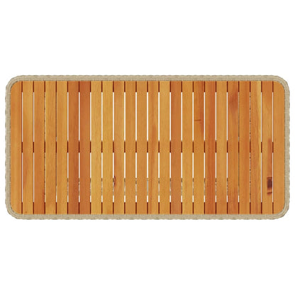 Garten Essgruppe Beige Poly Rattan