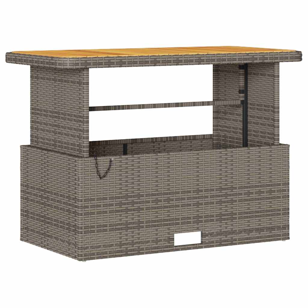 Garten Essgruppe Grau Poly Rattan