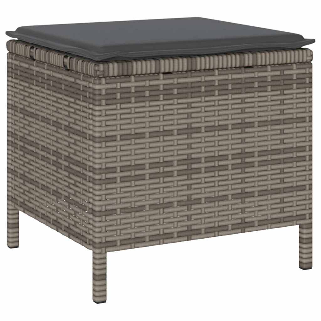 Garten Essgruppe Grau Poly Rattan