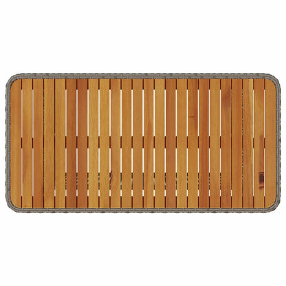 Garten Essgruppe Grau Poly Rattan