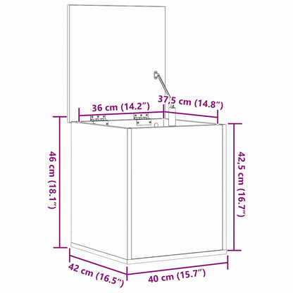 Aufbewahrungsbox Schwarze Eiche 40 x 42 x 46 cm Holzwerkstoff