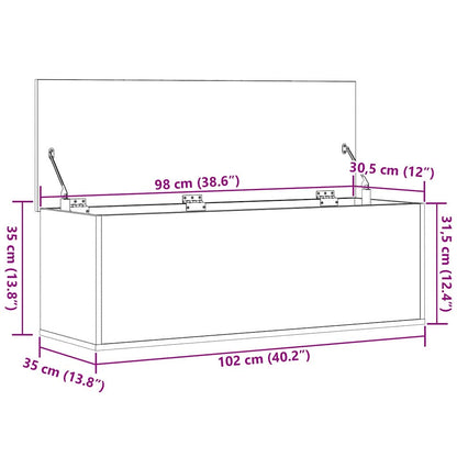 Aufbewahrungsbox Schwarze Eiche 102 x 35 x 35 cm Holzwerkstoff