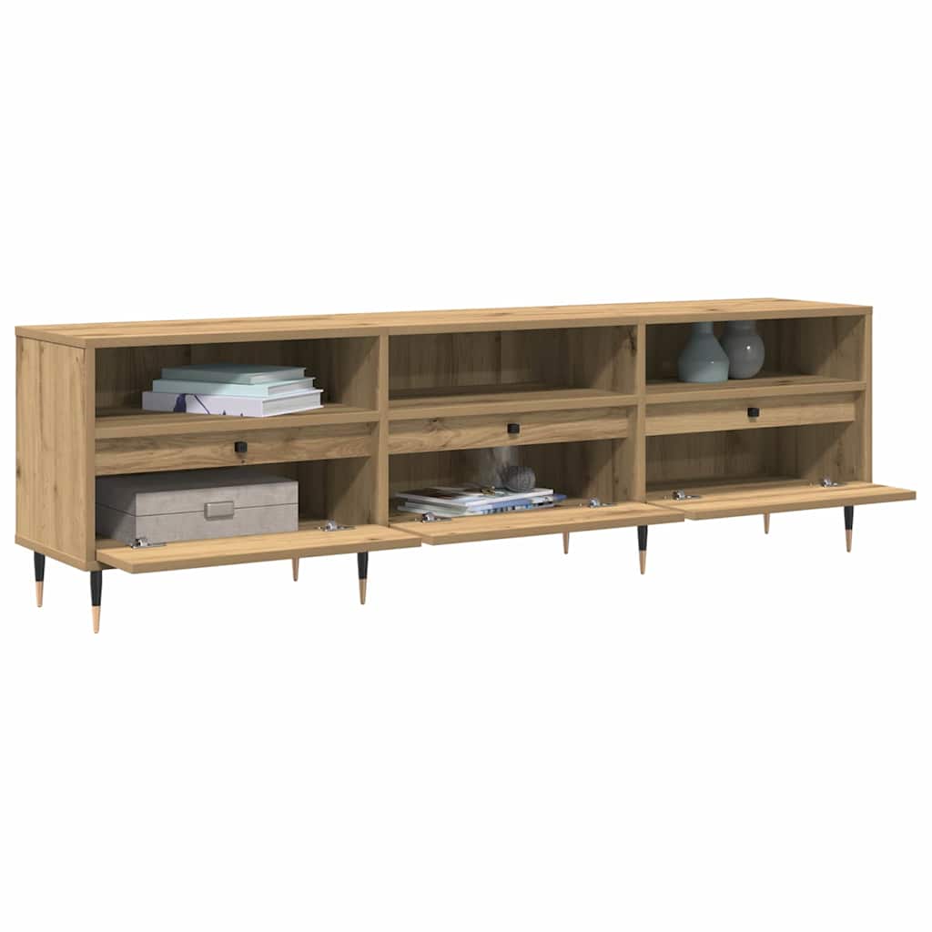 TV-Schränk Eiche handwerklich 150 x 30 x 44.5 cm Holzwerkstoff