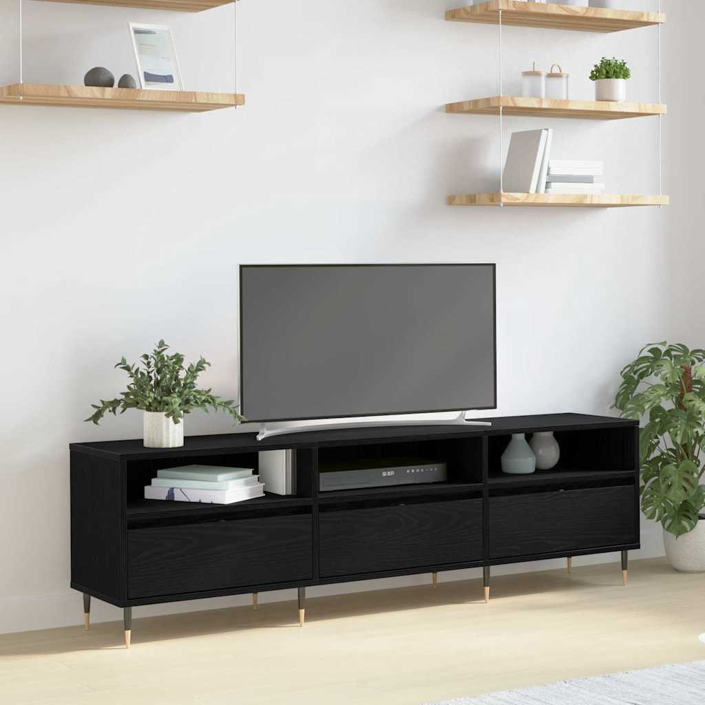 TV-Schränk Schwarze Eiche 150 x 30 x 44.5 cm Holzwerkstoff