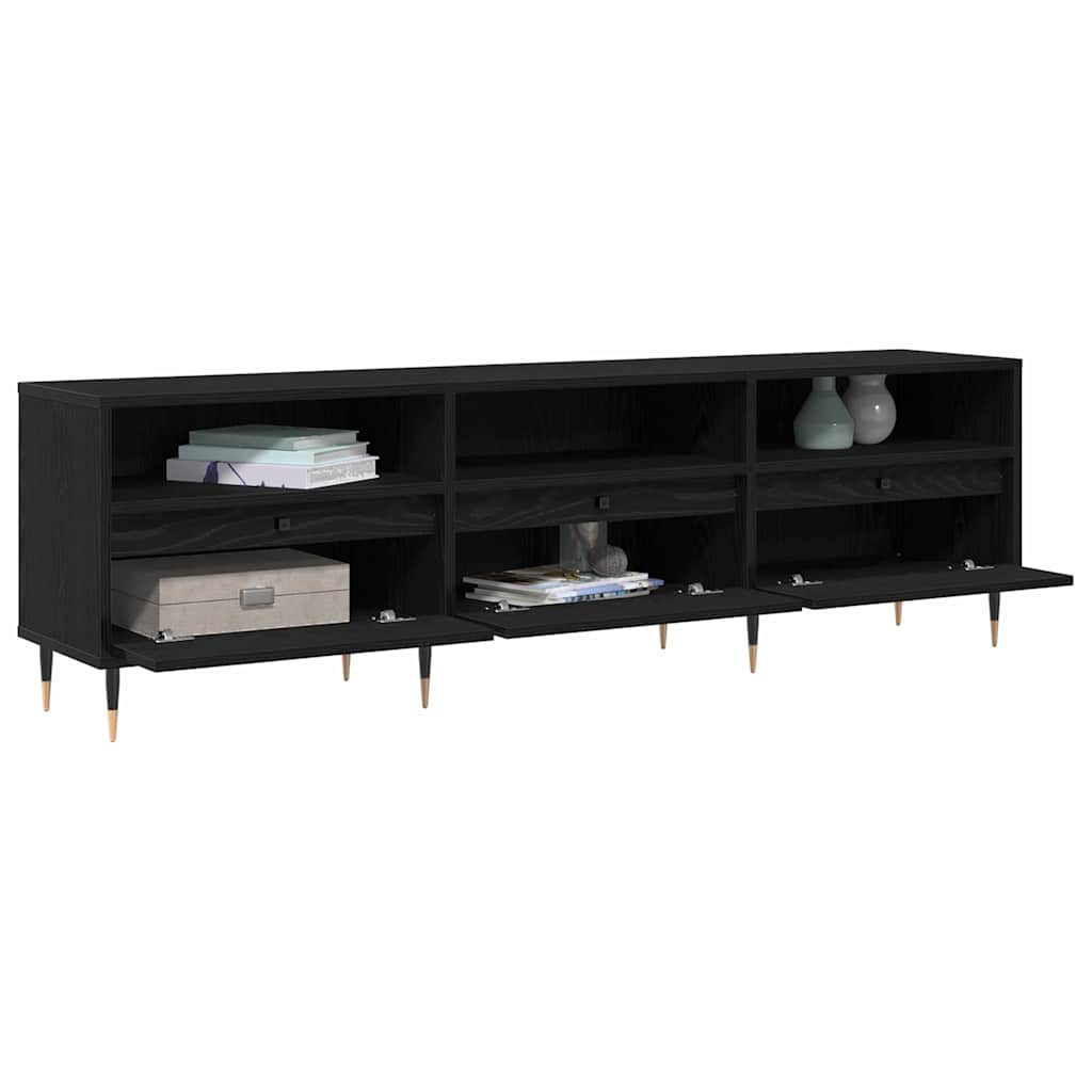 TV-Schränk Schwarze Eiche 150 x 30 x 44.5 cm Holzwerkstoff