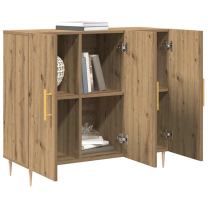 Sideboard Eiche handwerklich 90 x 34 x 80 cm Holzwerkstoff